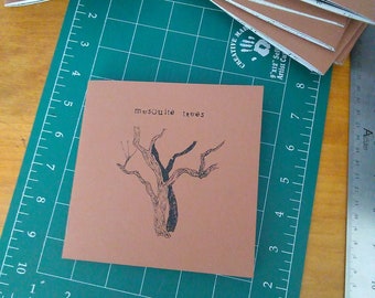 Ranch Houses & Mesquite Trees - screenprinted art zine