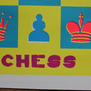 CHESS screenprinted 3 color poster image 5