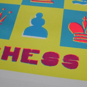 CHESS screenprinted 3 color poster image 7