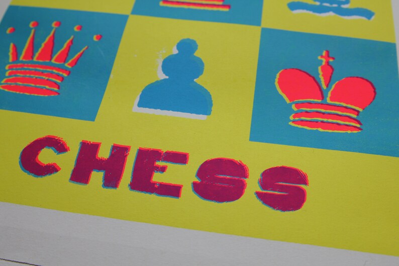 CHESS screenprinted 3 color poster image 7