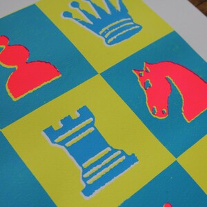 CHESS screenprinted 3 color poster image 2