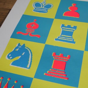 CHESS screenprinted 3 color poster image 6