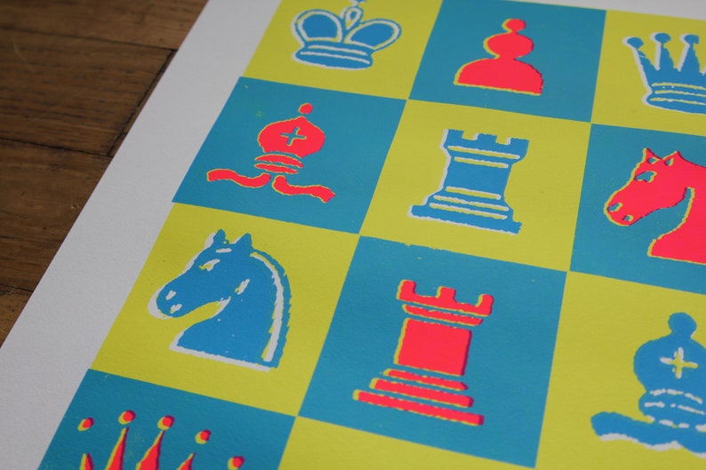CHESS screenprinted 3 color poster image 6