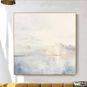 large ocean sunset painting on canvas sunrise painting ocean painting seascape painting ocean art sky painting grey wall art grey painting