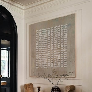 Brown Abstract Painting on Canvas: 3D Texture Wall Art