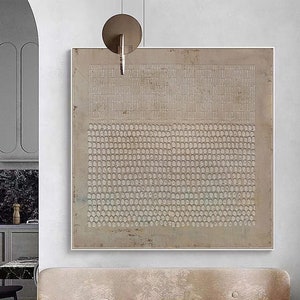 Brown abstract painting on canvas brown Bohemian painting brown wall art 3d texture painting brown abstract art grey taupe art wall art