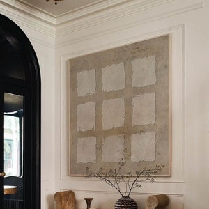 Wabi-Sabi Wall Art brown wall art brown painting brown abstract art canvas Khaki color Bohemian wall painting 3d texture Earth Tone art