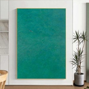 Küstengemälde Leinwand Strandmalerei Original Meeresmalerei Öl abstrakte Malerei Original blau Meer Malerei abstrakt Malerei abstrakt