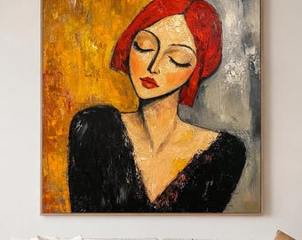 キャンバス油絵 専用 モンマルトルの若い女性 モディリアーニ