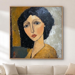 Moderne Abstrakte Abstrakte Frau Portrait Wandbild Kunst Gemälde auf Leinwand für Wohnzimmer Dekor