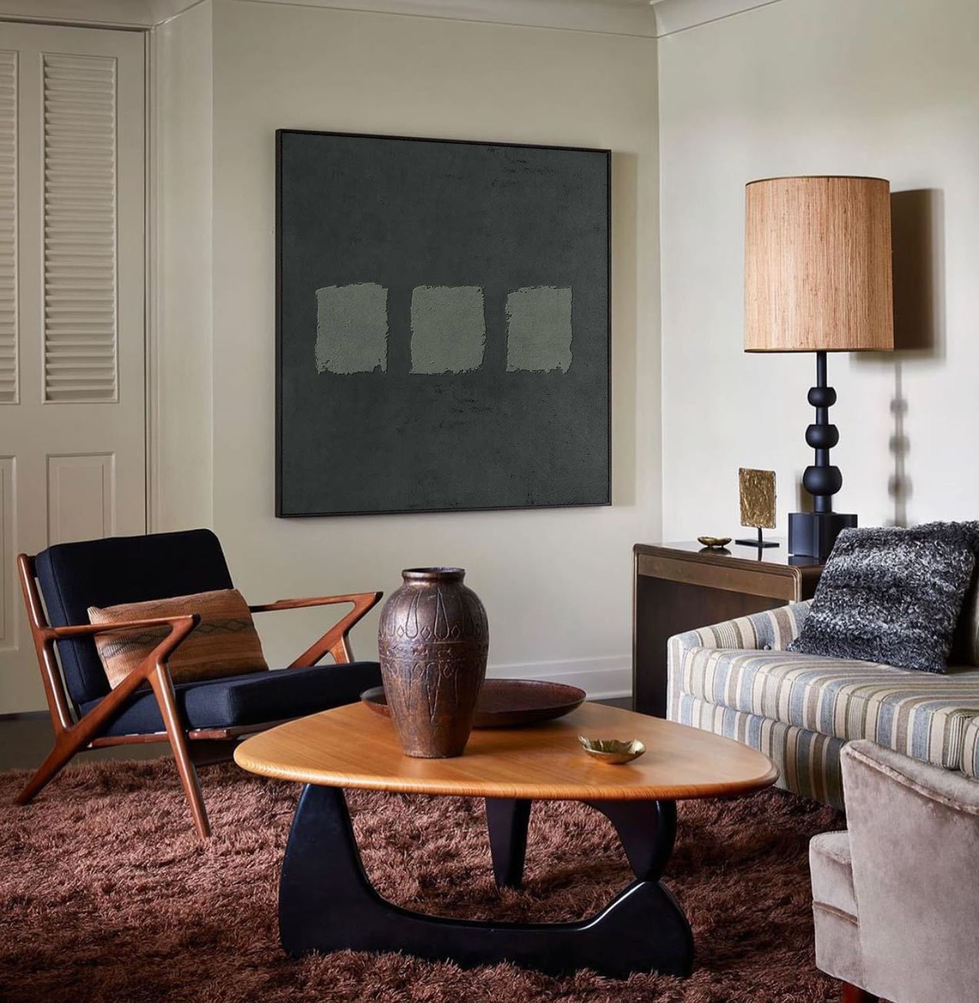 Grey Green Wall Art Green Gray Painting Green Abstract Art Etsy