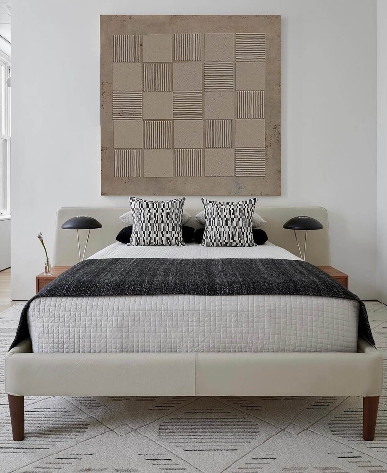 Brown Wall Art 3d Texture Painting Brown Painting Geometric Etsy