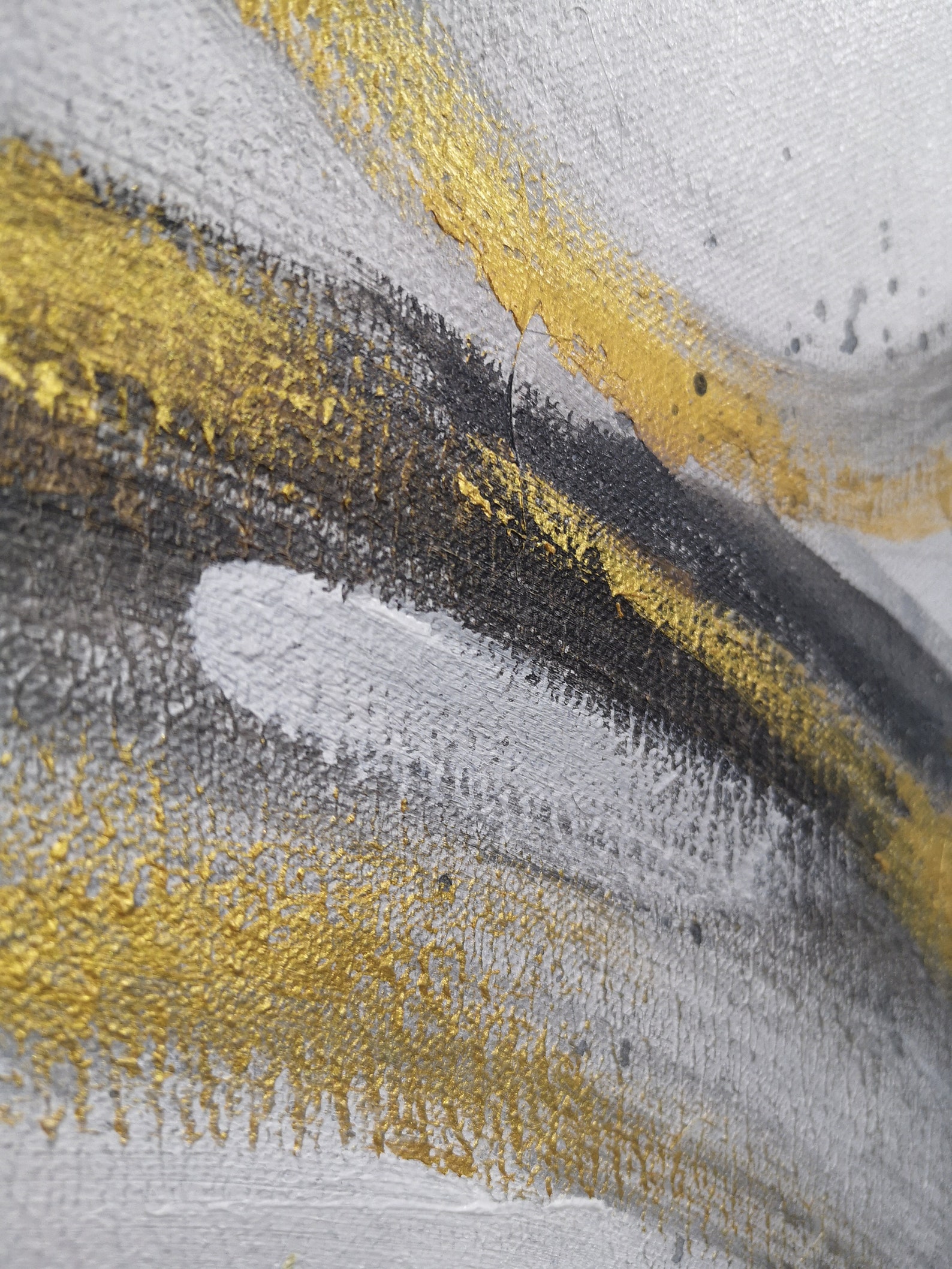 Gold Wall Painting Grey Wall Art Gold Line Wall Painting Grey Etsy