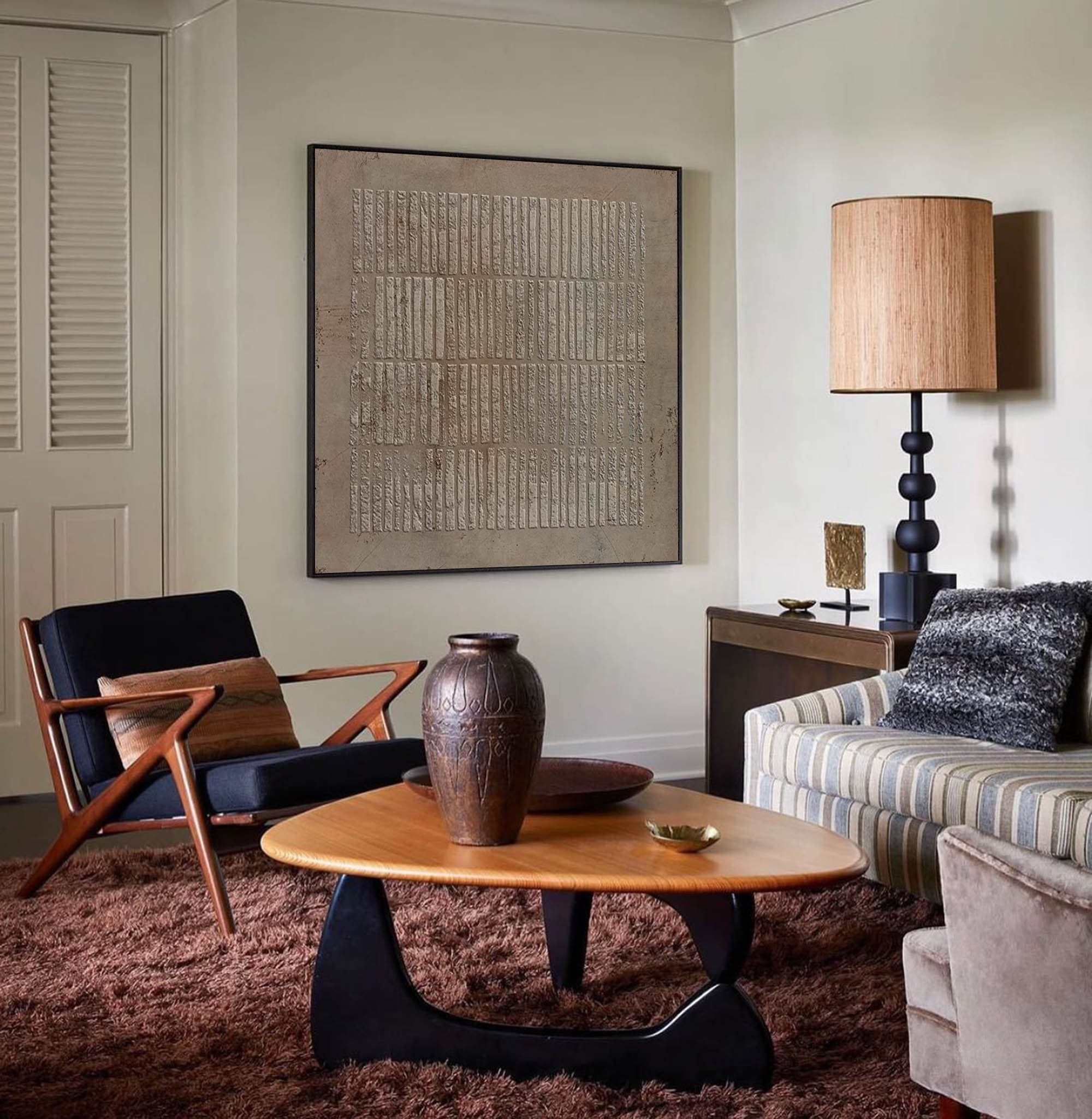 Brown Wall Painting Grey Taupe Wall Art Taupe Wall Painting on Etsy