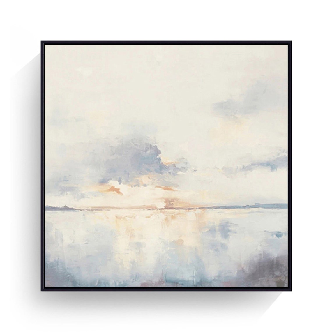 Large Ocean Sunset Painting on Canvas: Abstract Coastal Wall Art - Etsy