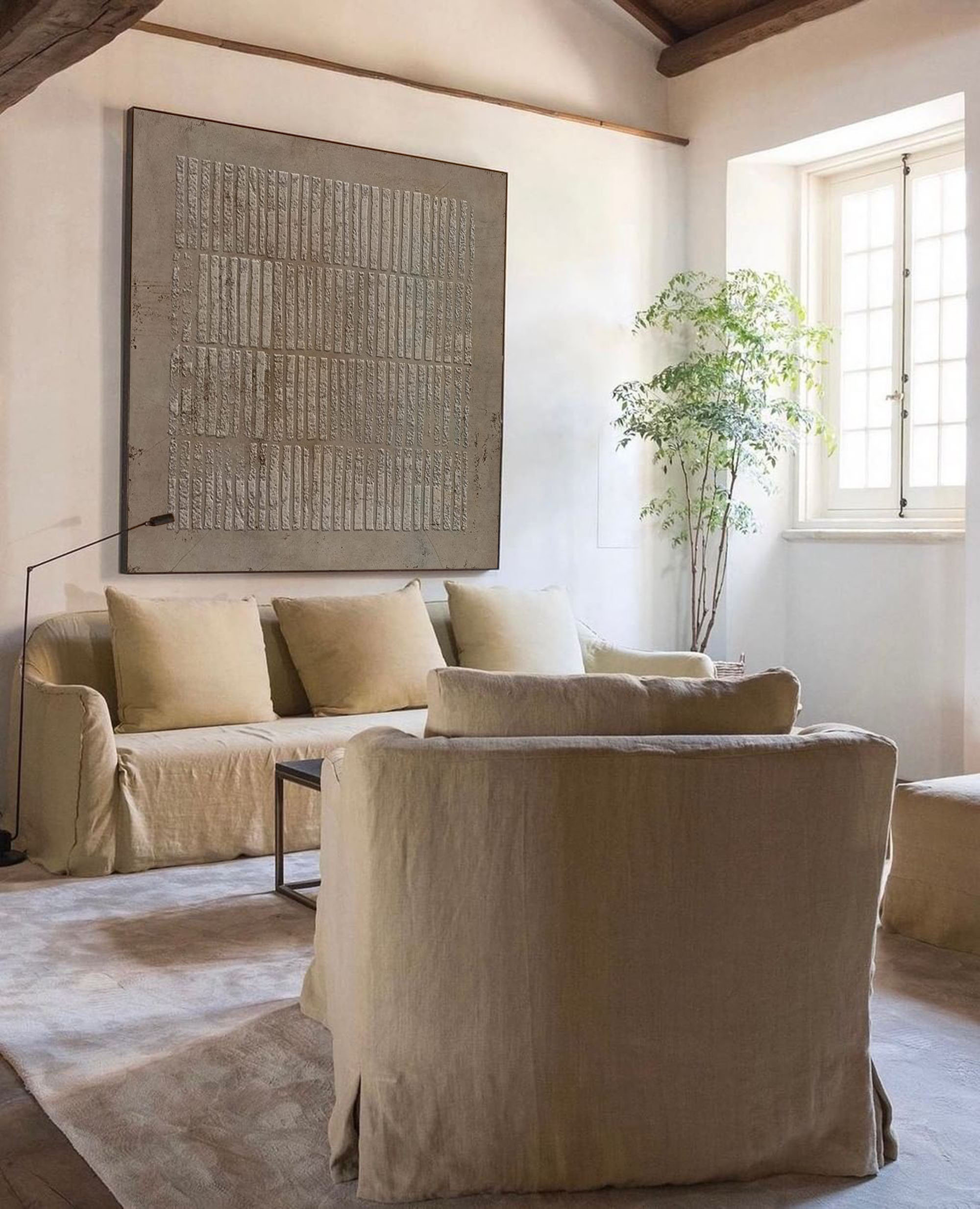 Brown Wall Painting Grey Taupe Wall Art Taupe Wall Painting on Etsy