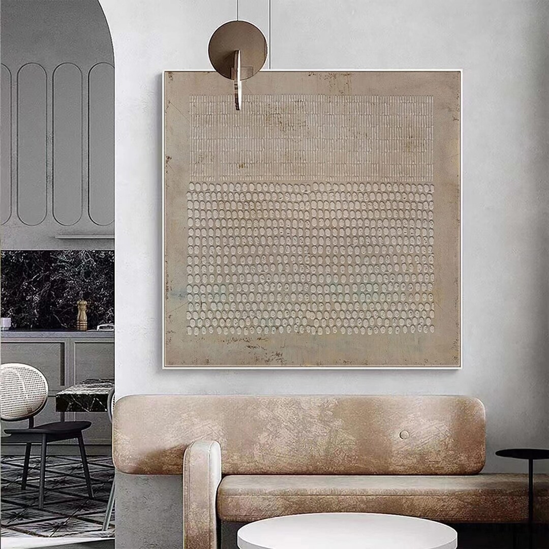 Brown Abstract Painting on Canvas: 3D Texture Bohemian Wall Art - Etsy