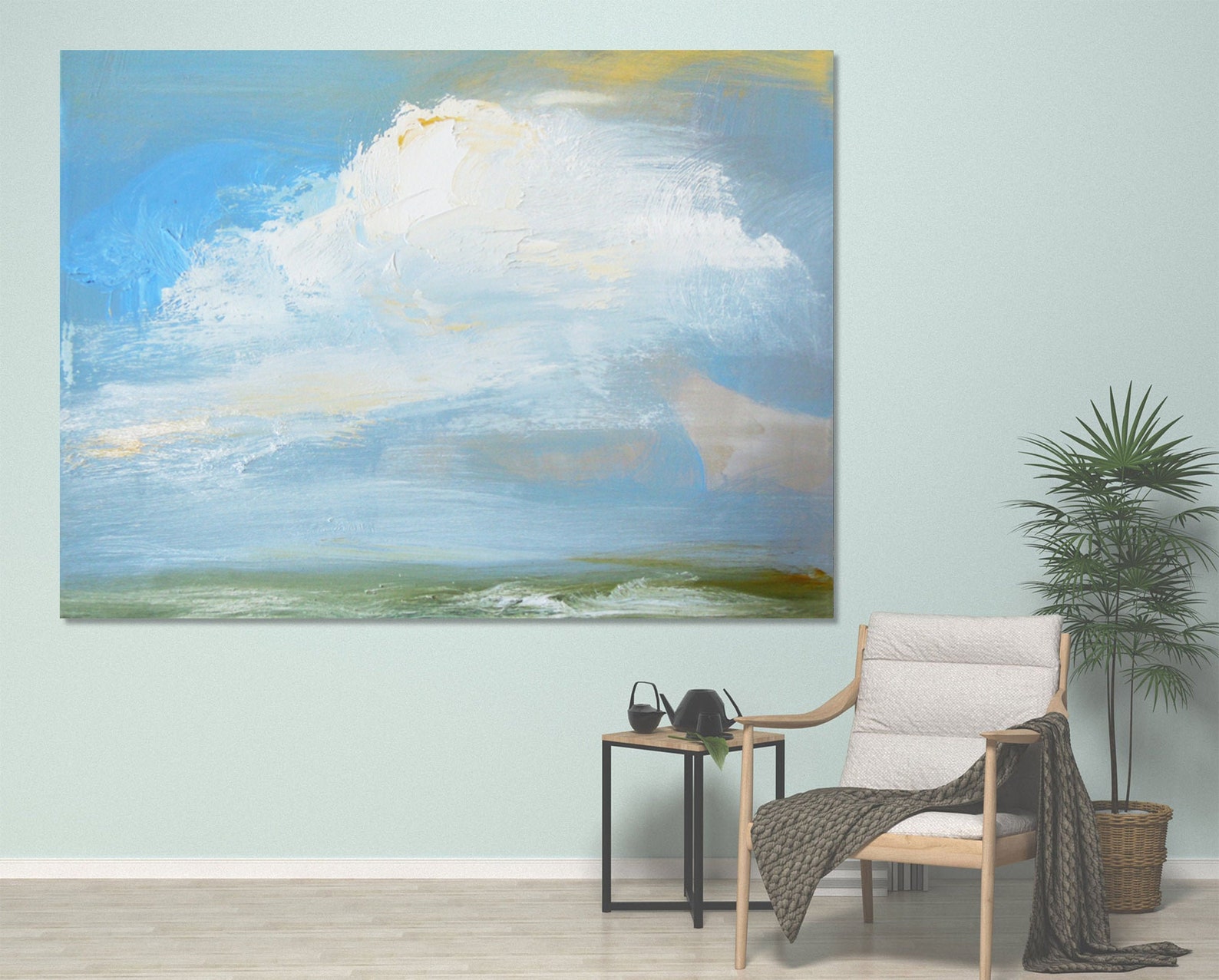 Abstract Sky Painting on Canvas Original Art Cloud Painting Etsy
