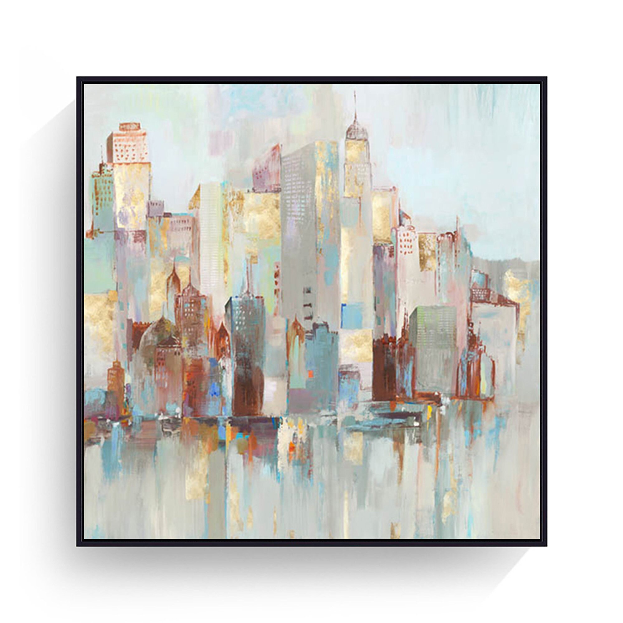 Large City Abstract Painting New York Painting Big Cityscape Etsy
