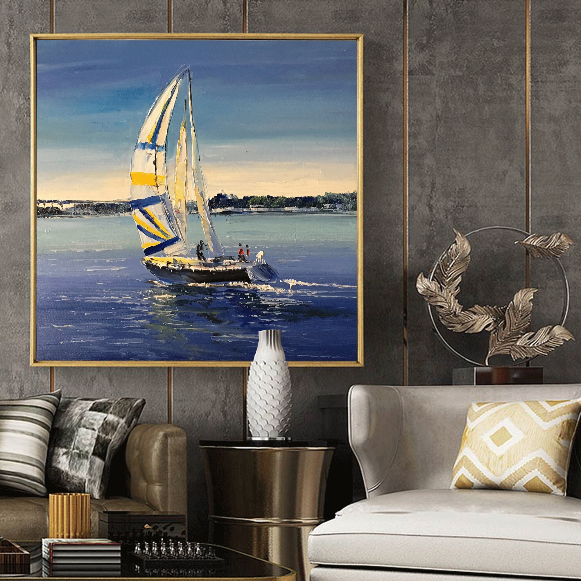 painting sailboat wall art