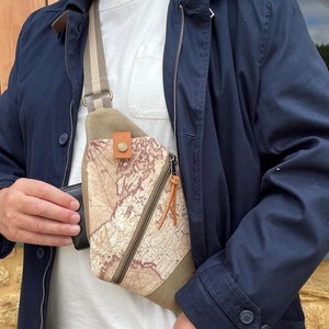 Traveler Pouch SEWING PATTERN, Sling Bag Pattern, Men's Bag Pattern, Unisex Crossbody Bag, Secure pouch, Anti-theft Bag, Photo Tutorial, PDF