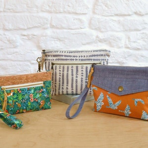 Bag SEWING Pattern, Zipper Purse Pattern, Jackie Purse, 3 sizes, Crossbody Purse Pattern, Pouch Pattern, VIDEO, PDF, Clutch purse pattern