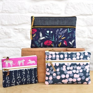 Double zipper pouch sewing pattern hot sale
