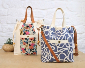 Project Bag SEWING PATTERN, Maxine Tote, Easy Bag Pattern