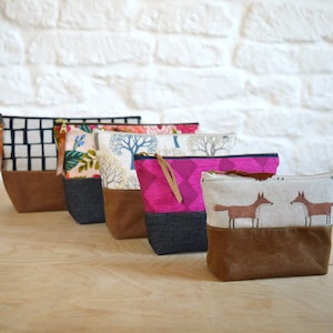 Zipper Pouch Pattern, 5 Sizes, PDF File, templates included, easy pouch sewing pattern, fully lined, coin pouch pattern, instant download
