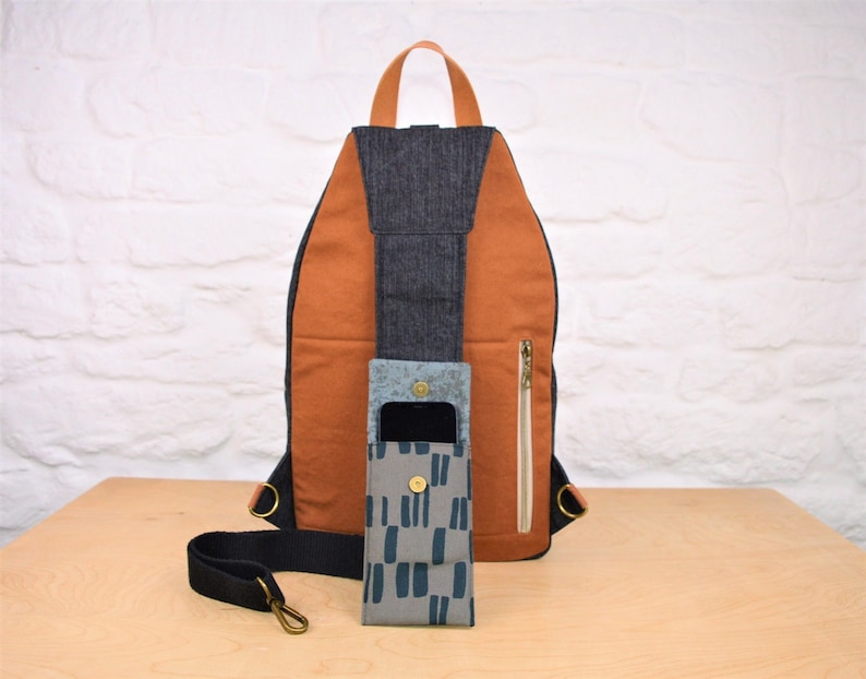 Retro-Tec Sling Bag Sewing Pattern, Unisex backpack pattern, Laptop Bag Pattern, ENGLISH ONLY, pdf instant download zdjęcie 7