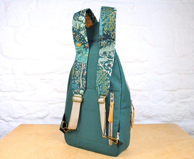 Retro Tech Backpack PATTERN: Unisex Sling Bag | Large Crossbody Backpack Tutorial | Digital File image 4