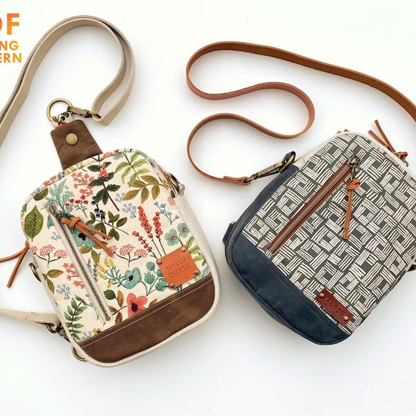 Pebble Sling Bag SEWING PATTERN: Convertible Backpack with Video Tutorial (Instant Download)