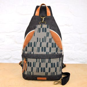 Retro Tech Backpack PATTERN: Unisex Sling Bag | Large Crossbody Backpack Tutorial | Digital File image 8