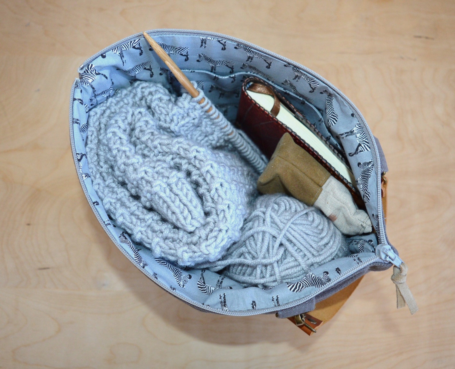 Knitting Bag Sewing Pattern Project Bag Pattern Oxford Pouch Etsy