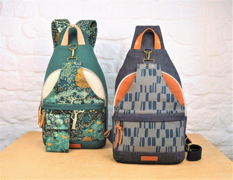 Retro-Tec Sling Bag Sewing Pattern, Unisex backpack pattern, Laptop Bag Pattern, ENGLISH ONLY, pdf instant download zdjęcie 10