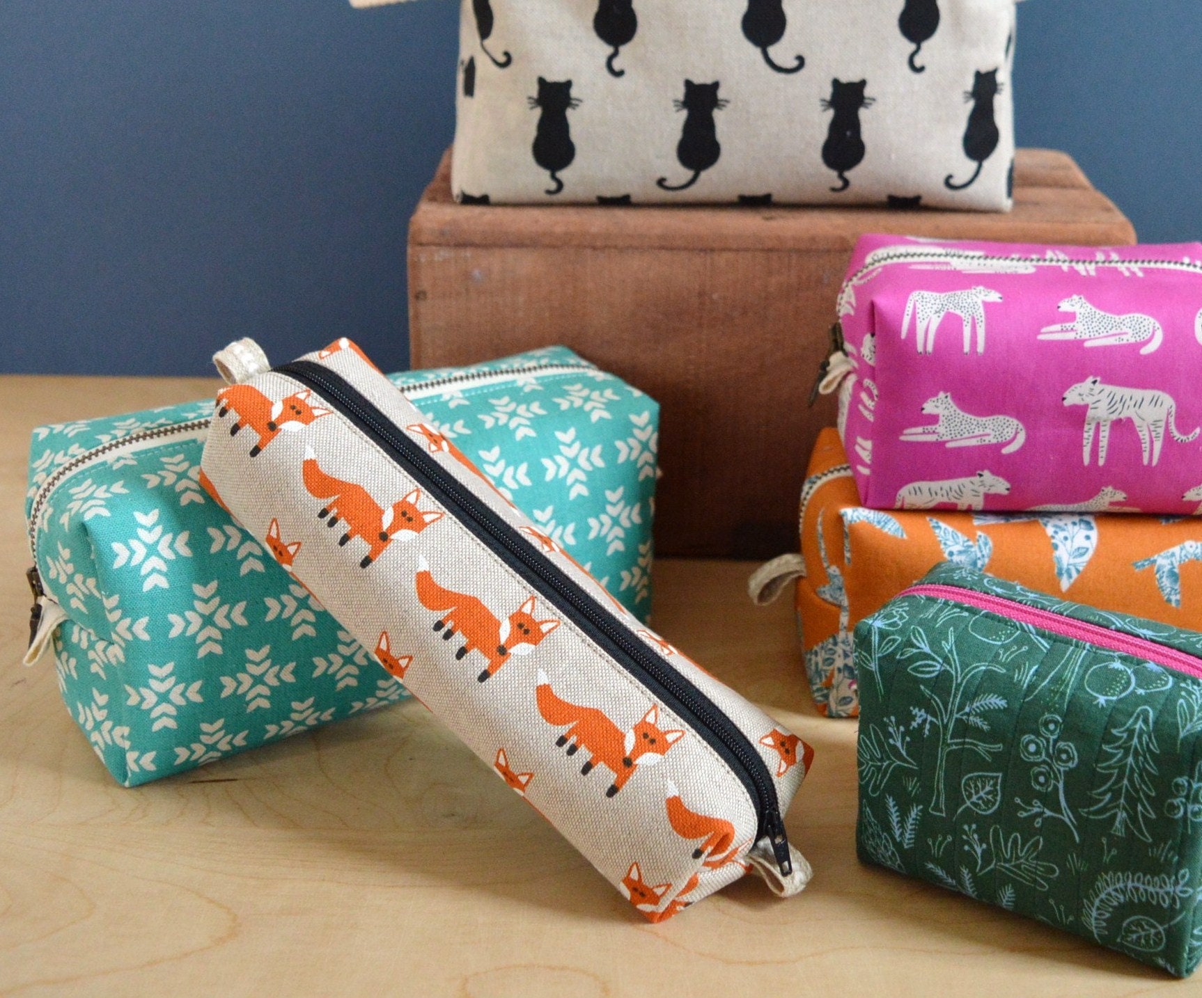 Boxy Pouch Pattern 6 SIZES Zipper Pouch Pattern Bound Seam Etsy Australia