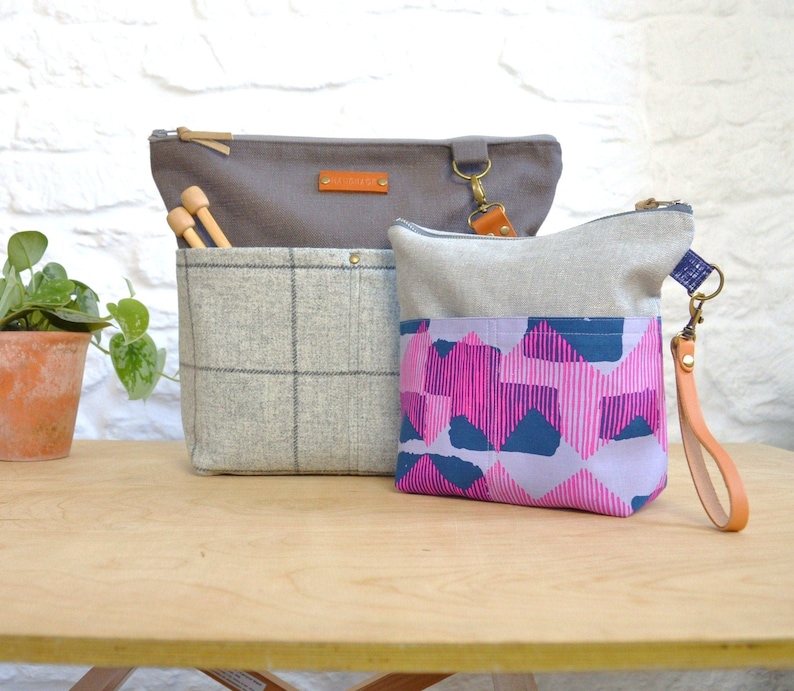Knitting Bag Sewing Pattern Project Bag Pattern Oxford Pouch image 1