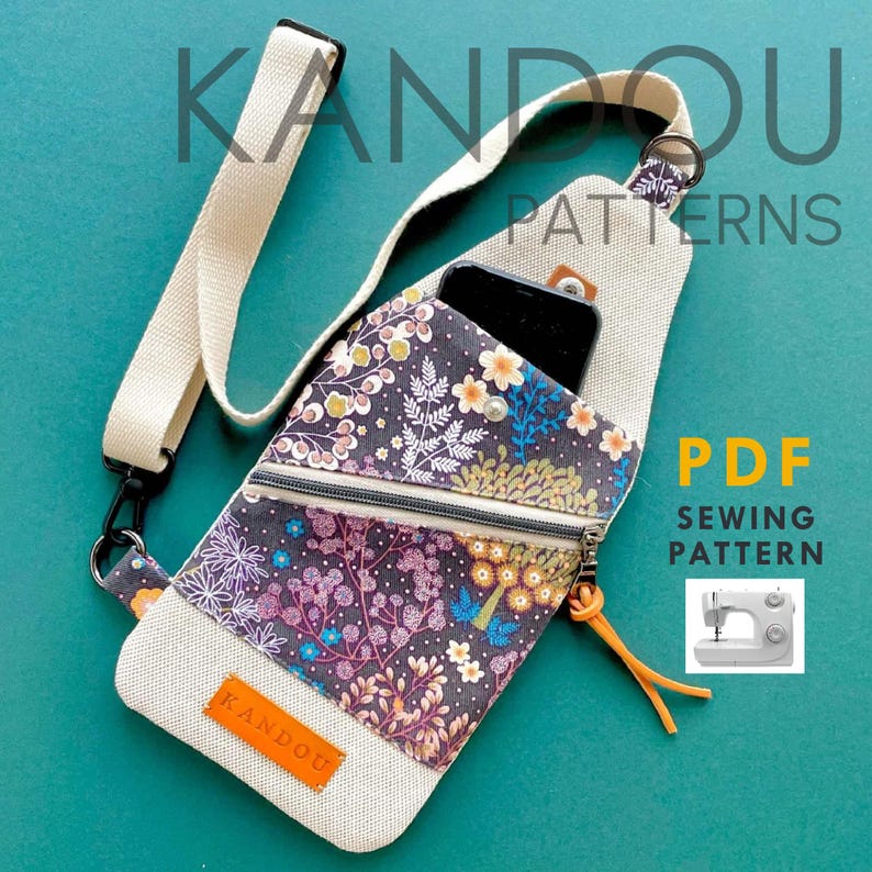 Small Sling Pouch SEWING PATTERN, Mini Traveler Sling Bag, Unisex Sling Bag Sewing Pattern