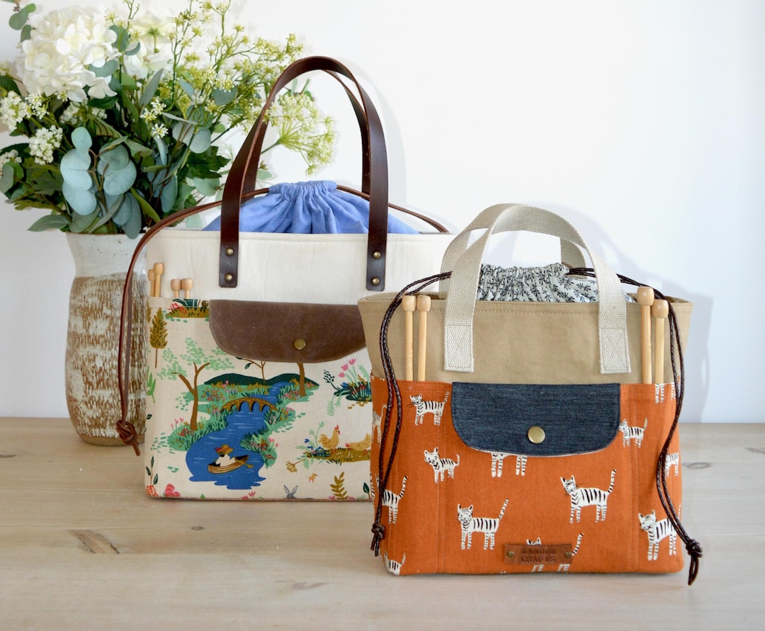 Project Carry Case Pattern Project Tote Bag Pattern | Crafters Carryall | Drawstring Bag With ...