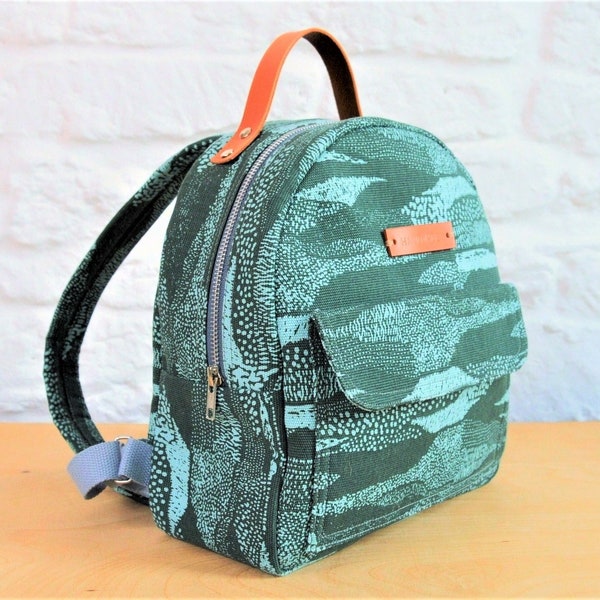 Mini Backpack SEWING PATTERN, Adult and Child Sizes, VIDEO, Unisex backpack, Small Rucksack tutorial, pdf, Instant download