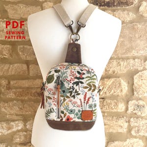 Sling Bag SEWING PATTERN, Convertible Backpack pattern, Pebble bag Pattern, Crossbody bag pattern, Video, Mini Backpack tutorial, PDF file.