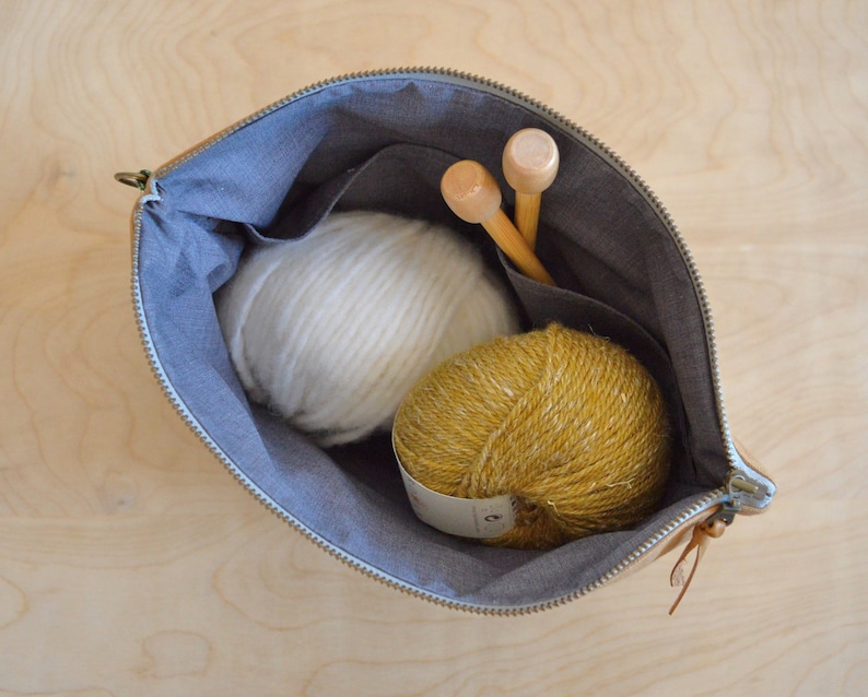 Knitting Bag Sewing Pattern Project Bag Pattern Oxford Pouch image 6