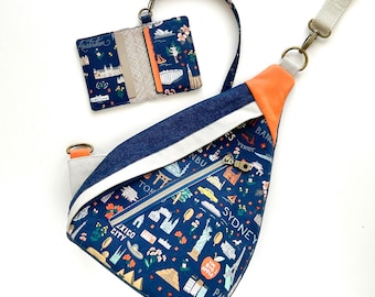Finn Sling Bag Sewing Pattern, Crossbody bag Pattern, Easy Mini Backpack, Men''s Bag Tutorial (PDF Download)