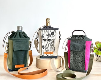 NEW! Bottle Bag Sewing Pattern | Kandou Crossbody Bag Photo Tutorial | Instant download | PDF file