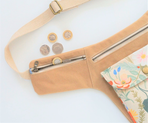 【AAKE】FLOWER PATTERN HIP SACK Festival Bag SEWING PATTERN, Waist Pouch Tutorial, Waist