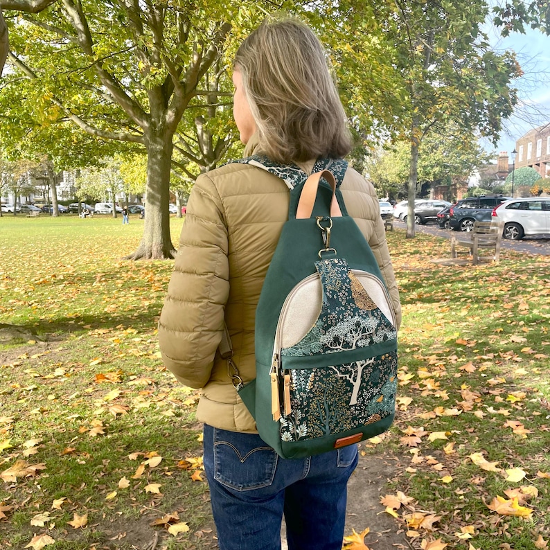 Retro Tech Backpack PATTERN: Unisex Sling Bag | Large Crossbody Backpack Tutorial | Digital File image 2