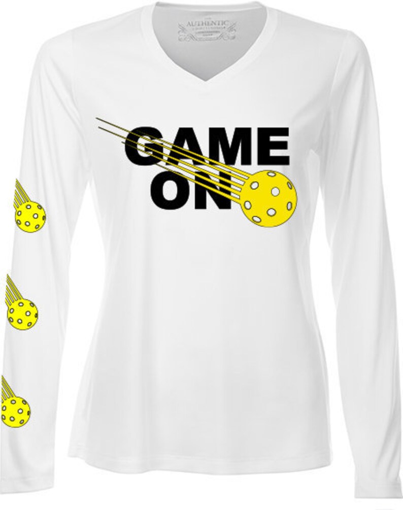 Women's game On Pickleball Tshirt Long Etsy