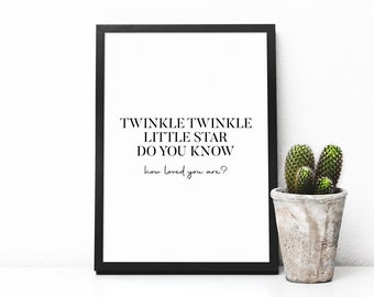 Twinkle Twinkle Little Star Do You Know How Loved You Are Print