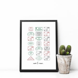 Aangepaste paspoortstempelafdruk, perfect cadeau voor een terugkerende reiziger