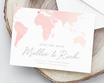 Spain Save The Date Invitation, Digital A6